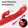 FLXUR Telescopic Rabbit Vibrator Rotation Heating G Spot Dildo Clit Stimulator Female Masturbation Sex Toys for woman 210622