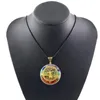 Orgone 7 Chakra Pendant Tree of Life Energy Orgonite Halsband Rosa Crystal Healing Resin Smycken Drop Kedjor