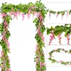 Decorative Flowers & Wreaths 2M Wisteria Artificial Vine Garland For Mariage Wedding Garden Decoration Home Decor Fack Plantas Artificiales