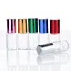 New 50pcs/lot 5ml Roll On Perfume Bottle Clear Glass Essential Oil Small Sample Test er Container 5cc