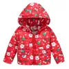 크리스마스 작은 소년 코트 산타 사슴 어린이 겨울 자켓 후드 복장 소녀 Parkas Fleece Outerwear X'mas Costumes 1-6Y 210413