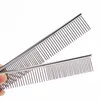 Newstainlessless Steel Pet Combs Cat Dog Grooming Profesjonalne narzędzia Zaokrąglone zęby do usuwania węzłów Tangles EWD7323