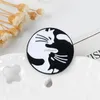 Yinyang Cat hug Brooch pins Love Cute Enamel animal Lapel pin for women men Top dress cosage fashion jewelry will and sandy