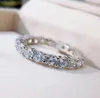 Jewelrypair 4 mm Lab-Diamant-Ring 925 Sterling, Verlobung, Hochzeit, Bandringe für Damen und Herren, feiner Party-Schmuck, Drop-Lieferung 2021 Ah6Zh
