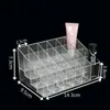 Förvaringslådor Bins läppstift Box Acrylic Makeup Organizer Nail Polish Display Stativhållare Kosmetisk