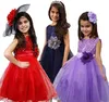 2021 Girl Short Sleeve Dress Flower Girl Dresses Baby Infant Casual Clothes Solid Color Belt Flower Sequin