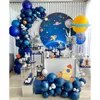 89pcs Outer Space Party Rocket Astronaut Foil Ballonnen Galaxy Theme Boy Birthday Decoration Air Globals Kids Favor 220225