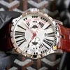 Excalibur 45 mm RDDBEX0258 RDDBEX0257 Matches blanches Diading Rome Marqueurs Automatic Homme Regarder Rose Gold Brown Le cuir brun Hwrd 2032279