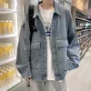 Männer Jacken Denim Jacke Männer Frühling Herbst Feste Große Tasche Mantel Lose Wilden Koreanischen Hübscher Männlicher Casual Student Cool plus Größe