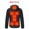 남자 다운 파카 남자 9 영역 가열 재킷 USB 겨울 야외 전기 난방 자켓 따뜻한 스프 롯 열 코트 의류 가열 가능한 면화