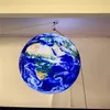Гигантский надувной воздушный шар Земля со светодиодной полосой и воздуходувкой Надувные планеты для украшения города