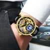 2021 Kinyued Men's Watch Luxury Skeleton Automatisk mekanisk armbandsur klassisk casual klocka för män Relogio Masculino Q0902