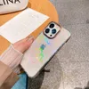 Laser Change Love Glücksklee transparente Handyhüllen für iPhone 13 12 11 Pro X XS MAX XR 7 8 PLUS neue Mode schöne Blume ultradünn hochwertige kreative Hülle