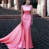 Mermaid Ladies Formalna różowa sukienka wieczorowa Scoop Backless Bliski Wschód Wrap Arbelon