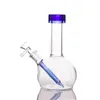 7.4" Small Hookahs Thick mouth straight rod dab rig Purple Blue Black Pink Brown glass bong on sales