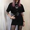 Lua e borboleta gráfico tee verão estilo gótico grunge grunge preto t-shirt mulheres harajuku hipster vintage feminino top 210518