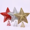 Goud Zilver Glitter Kerstboom Top Sterren voor Kerstmis bomen Ornament Exquisite Iron Art Star Festival Decoration Navidad