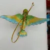 Färgglada Cloisonne Enamel Wing Sway Bird Charm Key Ringar Hållare Nyckelringar Animal Ornaments Hängsmycke Julgran Hängande Inredning Present