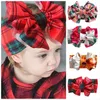 Prints Messy Bows Headbands,Large 5.5" Cotton Hair Bows Baby Headband Newborn Kids Girls Christmas Headwear2021