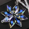 Colorful Crystal Octagonal Snowflakes Car Pendant Car Decoration Suspension Ornaments Sun Catcher Hanging Trim Christmas Gifts1503702