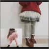 タイツベビー服ベビーキッズマタニティドロップデリバリー2021女の子パンツスカートネット糸の偽の2つのズボン秋と冬の宝物