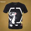 designer skalle tee mens orm tees sommar grundläggande fast tryck kristall bokstav dollar skateboard casual punk toppar t-shirt skjortor lyxkläder björnälskare kort ärm