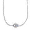 5A cubic zirconia 3mm cz tennis chain choker turkish evil eye charm trendy women necklace