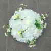 Диа 30см искусственный шелковый цветок роза гортензии пионов поцелуй мяч Центр целовать бал для вечеринки Свадебный фон стол декор 6 шт.