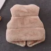 Casaco de pele de bebê grosso bonito casaco sólido casaco de casaco de pele falsa para meninas crianças crianças inverno espesso quente outerwear roupas 1725 b3