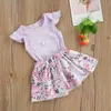 0-24M Summer Knitted born Infant Baby Girl Clothes Set Mama's ie Romper Flower Ruffles Shorts Bloomers Outfits 210515