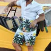 الرجال الزي مجموعة 2022 مطبوعة الرجال هاواي مجموعات عطلة التلبيب قصيرة الأكمام قميص السراويل الصيف أزياء الشارع الشهير 2 أجزاء G220224