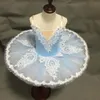 Sky Blue Ballet Dress for Girls Child Adults Women Lace Tutu Swan Dance Costumes Professional Adult Ballerina Party Kids Stage WEA221M