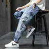 Män Jeans byxor Baggy Jeans Homme Denim Trousers 2021 Casual Hip Hop Joggers Vintage Overaller Y0927