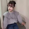 Girls Jackets Autumn Fall Cardigan Baby Cute Sweet Clothing Kids Children Top Lace Lapel Jacket For 211204