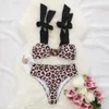 High Waist Bikini Set 2022 Sexy Leopard Swimwear women Swimsuit Push Up Bathing Suit Beachwear Summer Biquini female