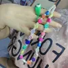 10Pcs Phone Chain Smile Face Pearl Chains Polymer Beads String Lanyard Accessories LOVE Letter Jewelry Boho 2021