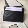 Высочайшее качество Кожаные роскоши дизайнеры сумки модные женские держатели карты черные кошельки монеты кошелек карманный внутренний слот карманы
