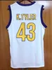 Nc01 custom jerseys stitched Kenny Tyler 43 Huskies Basketball Jersey retro throwback custom with size S-5XL