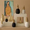 Artesanato Criativo Artesanato Desktop Ornamentos Abacaxi Frutas Figuras Nordic Decoração Home Quarto Mesa Modern Decorative Figurines 210727