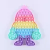 30cm Macaron Rainbow Cactus grande tamanho grande push brinquedos de dedos Puzzim de Natal Presentes de Halloween para crianças SARREESS RELIME