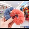 Baby, & Maternitywinter Children Cute Colors Faux Fur Pearl Elastic Girls Sweet Soft Scrunchies Rubber Bands Kids Hair Aessories Drop Delive