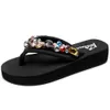 Verão Clip Clip Toe Flip Flop Platform Girl Slippers Pai-Criança Moda Sandálias Flat Chinelos SH271 210712