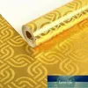 WallCoverings 3D 패턴 PVC 벽지 거실 방수 벽 종이 53cm 너비 기하학적 인 라이트 골드 실버 배경 화면 공장 가격 전문가 디자인 품질