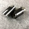 Een stuk topkwaliteit glanzend zwart Akrapovic uitlaatpijp roestvrijstalen auto universele AK carbon fiber uitlaatpijp accessoires demper tip