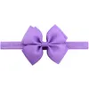 Baby Headbands Bowknot Headdress Girls Double Layer Ribbon Bow Bands Barn Hår Tillbehör Kids Toddler Elastisk Hårband 20 Färger Kha83