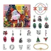 Charm-Perlen, Weihnachtsgeschenkpaket, DIY-Schmucksets mit Geschenkbox, Schneeflocke, Süßigkeiten, Weihnachtsmann, Weihnachtsbaumanhänger, Zubehör, passend für Schlangenkettenarmbänder