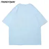Maglietta da uomo Estate Manica corta Cute Flying Heart Stampato Hip Hop Cotone oversize Casual Harajuku Streetwear Top Magliette 210601
