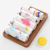 10 st Baby Muslin Washcloth Bomulls Gauzze Infant Face Handduk Born Handkerchief 210728