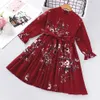 HE Hello Enjoy Girl Red Newborn Dresses Toddler Girls Clothes Summer Autumn Party Princess Pageant Dress For Kids Vestidos 2-6Y Q0716