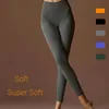 Super Soft Leggings Sport Yoga Pants Women Custom Workout Lingins Clothing Run Gym Sportswear Nude Feel Legging 210929